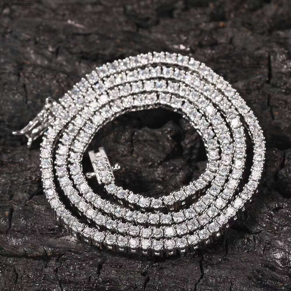 Free Shipping Item 2mm Long Tennis Chain Necklace for Women 18k Gold Plated Ice Out Jewelry