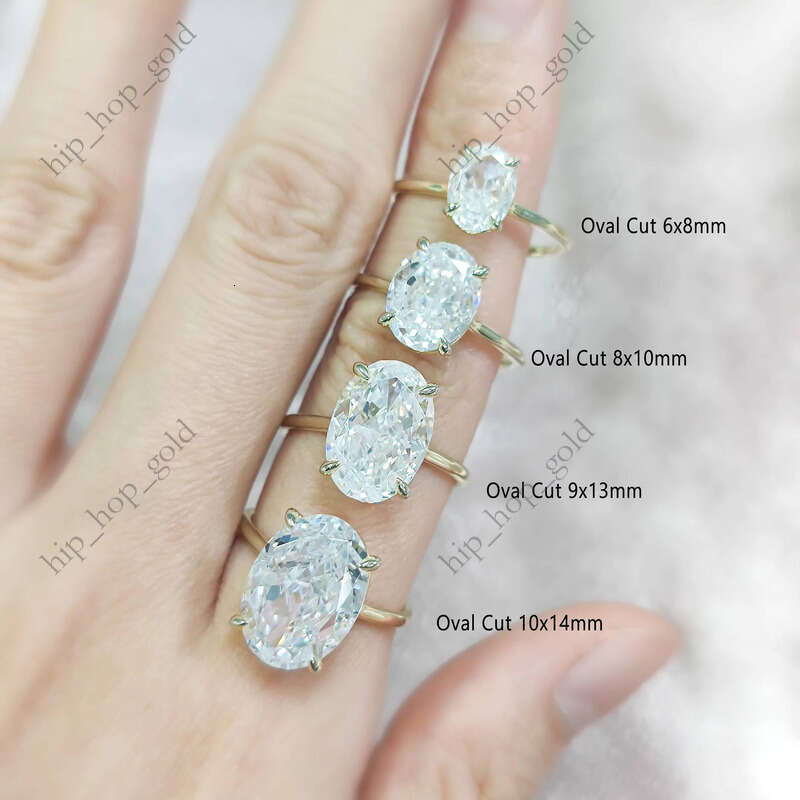 OL1481 China VVS Moissanite Jewelry Factory Wholesale Solid 14k Gold Custom CT 1ct 3ct 5ct 6ct Oval Silicon Stone Engagement Ring