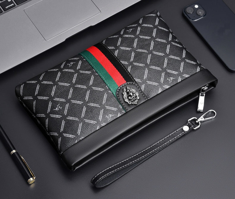 2026 New Premium Minimalist Men Women Clutch Bags Business Casual Envelope Bag Striped Splice Fashionable Trendy Spacious Capacity Handbag Free Shippi