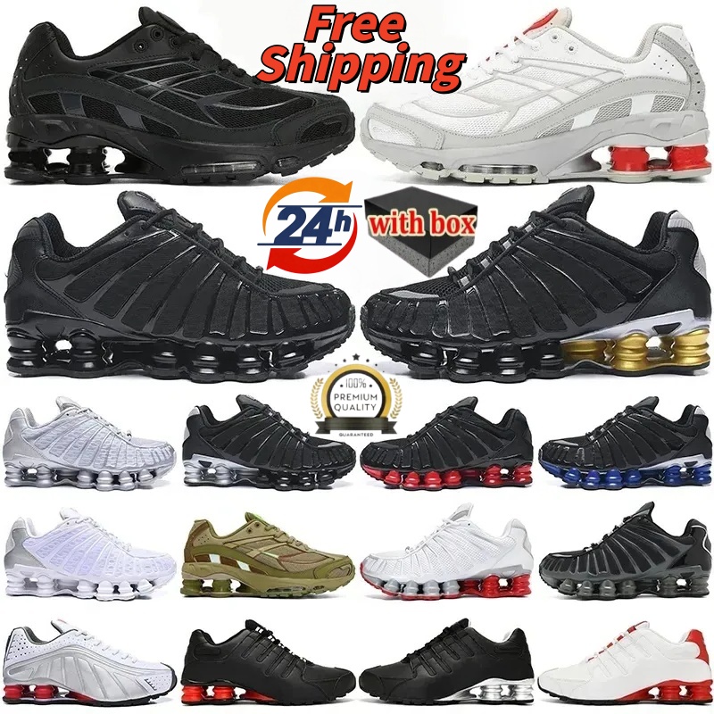 free shipping designer shoes shoxs tl r4 r2 running shoes for men women designer triple white black red olive obsidian volt gold mens trainers outdoor sports sneakers