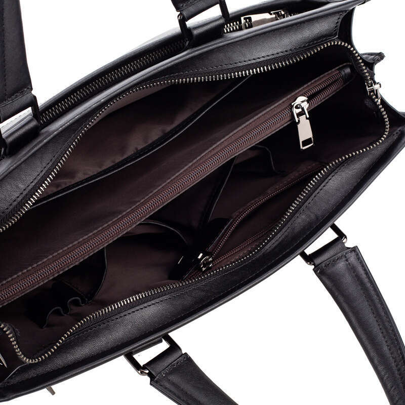 Luxury shoulder bag handbag Hobo new leather men's briefcase cowhide horizontal computer travel SENYY