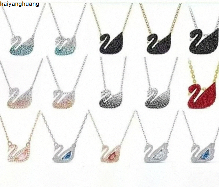 Collane Con Ciondolo Versione Alta Collana Con Cigno Di Diamanti Per Donna Collana Con Elementi Di Design E Catena Con Clavicola In Cristallo Collan-image