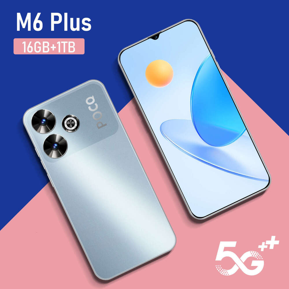 Famous brand cross-border hot selling new product M6 Plus mobile phone 16+1TB foreign trade large screen smartphone source factory CKS