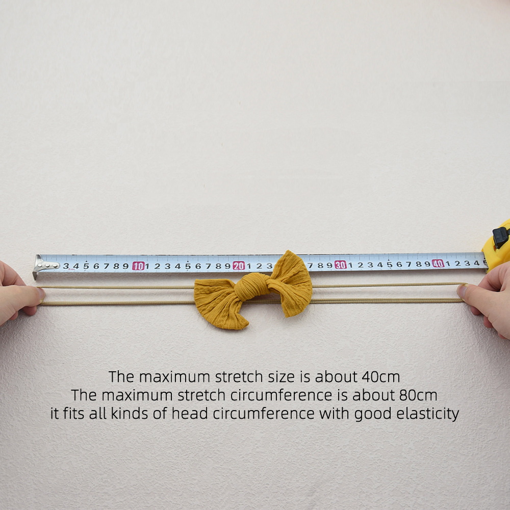 Hair Bows Nylon Soft Elastic Headbands For Baby Girls Children Newborn Kids Fabric Headbands Cute Hair Band Knot Tie Accessories Headwear 10PCS