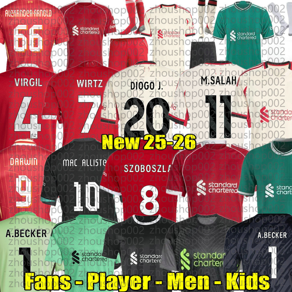 WIRTZ 24 25 26 soccer jerseys ALLISTER 2024 2025 2026 DIOGO J GAKPO football shirts men kids kits MSALAH FANS Player FRIMPONG DARWIN SZOBOSZLAI ELLIOTT