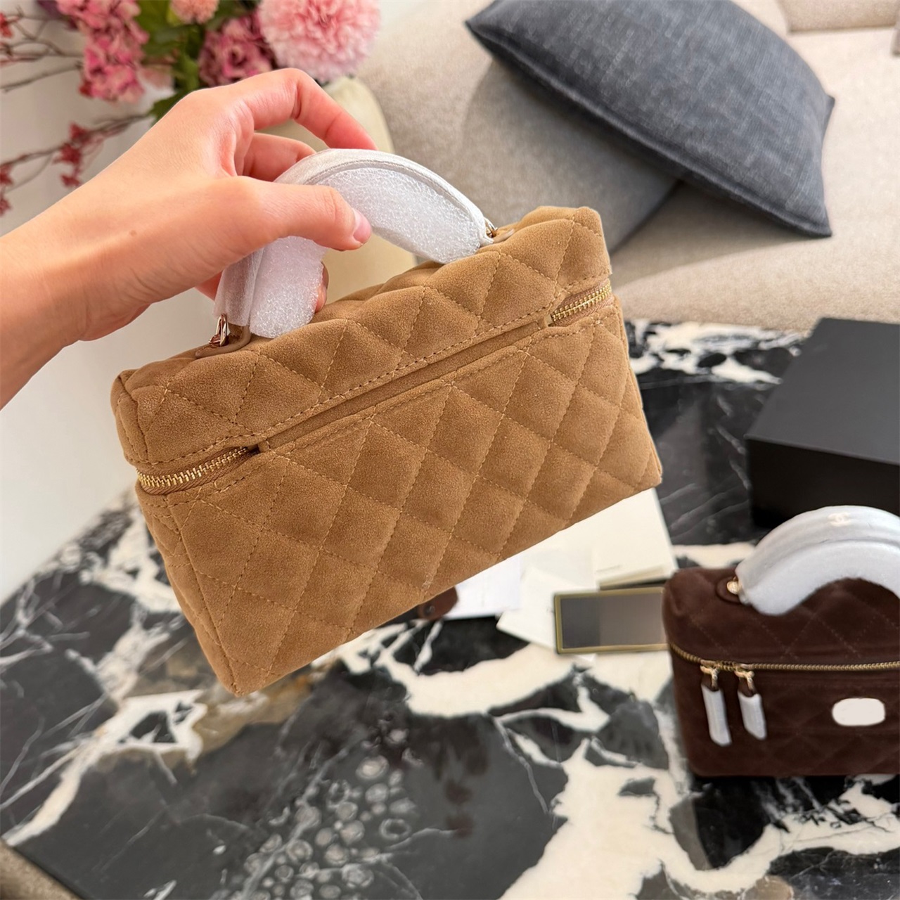 High quality luxury mini Bags Cosmetic Cases handbag women leather tote designer classics shoulder bag large capacity crossbody purse