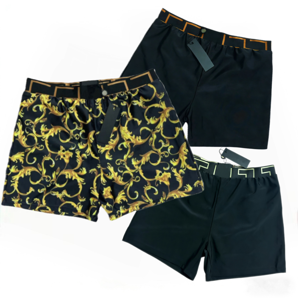 Luxury Designer Men's Quick Dry Board Shorts Classic Tropical Print Beach Swimming Trunks Summer Fashion Swimwear