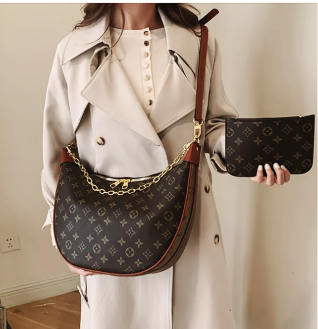 Designer BagMirror QualityOn the go Loop Bag Hobo Half Moon Bags Shoulder High Quality Genuine Leather Luxury Women Crossbody Messenger Purse Handbags
