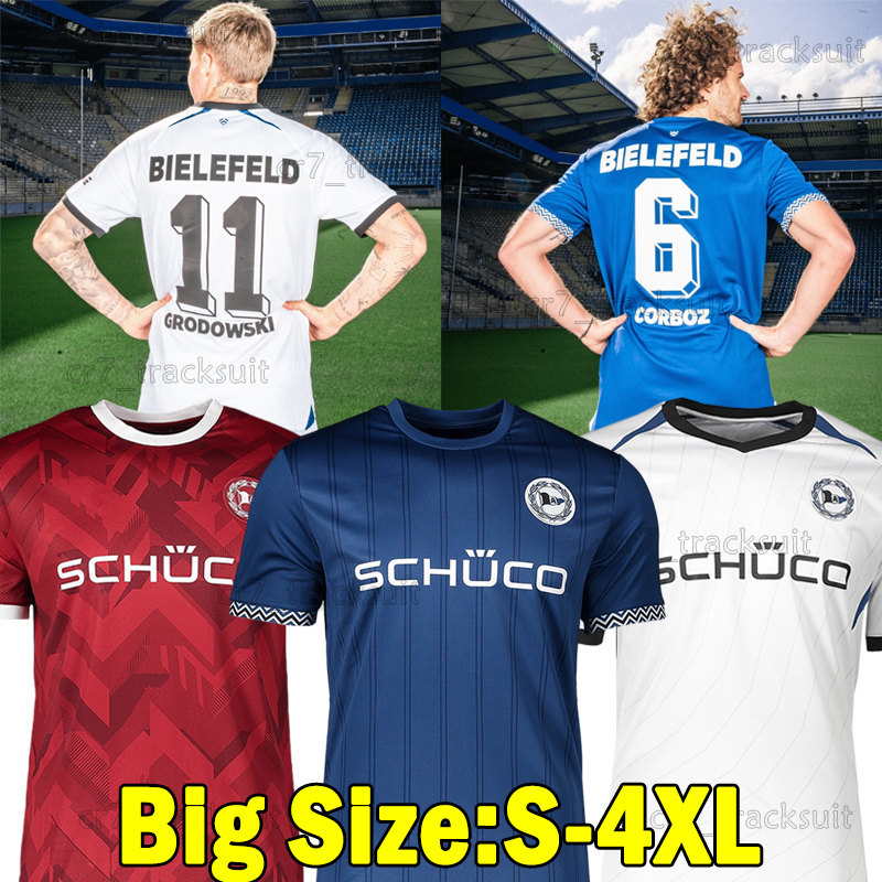 XXXL 4XL 2025 26 Arminia Bielefeld Soccer Jerseys KANIA GRODOWSKI WORL CORBOZ Football Shirts 25 2026 SARENREN BAZEE BIANKADI OPPIE YOUNG GROBER RUSSO Men Uniforms