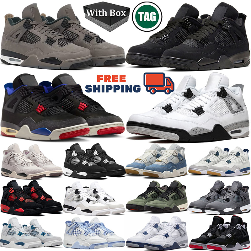 Free shipping With box basketball shoes 4s designer sneakers outdoor trainers men womens black cat cactus jack 4 lightning what the mens jordan4shoe 36-47