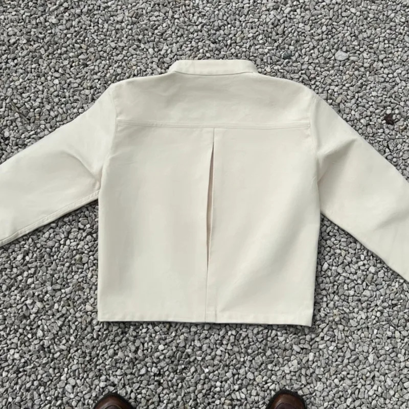 Diligence Jacket Y2K Trendy Asymmetric Button High Collar Canvas Casual Gothic Hip Hop Street Unisex Fencing 251231