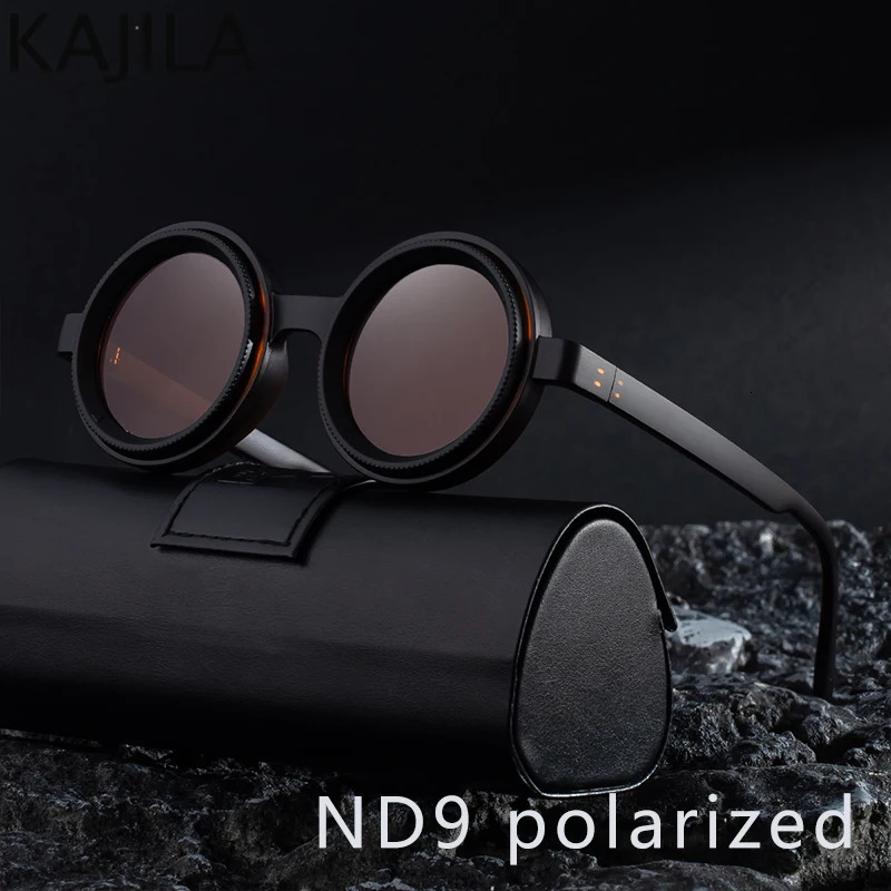 Polarized Small Frame Round Steampunk ND9 Adjustable Dimming Sunglasses Men Light-Reducing Sun Glasses For Fishing Driving UV400 251225