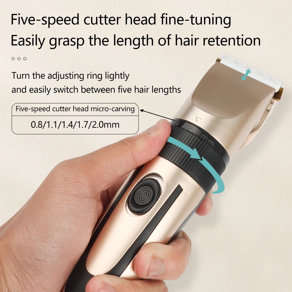 Electric Hair Trimmer for Men Hair Clipper Professional Rechargeable Shavers Barber hair Cutting Machine 251231