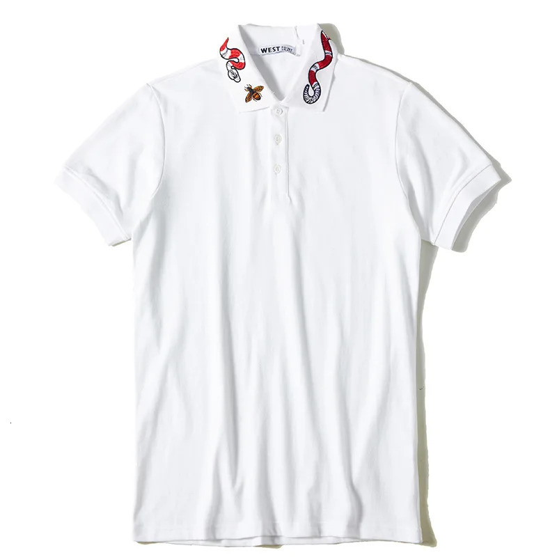 High Novelty Embroidery snake bee Collar Fashion Casual Polo Shirts Shirt Skateboard Cotton Polos Top Tee B95 251230 - view 4
