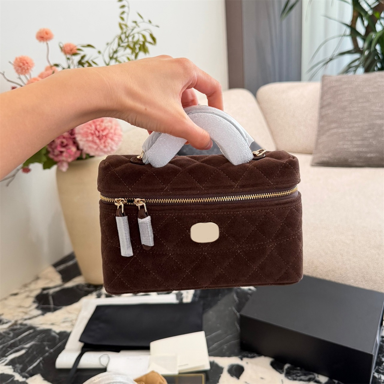 High quality luxury mini Bags Cosmetic Cases handbag women leather tote designer classics shoulder bag large capacity crossbody purse