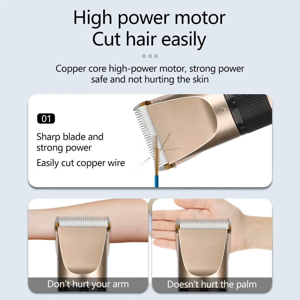 Electric Hair Trimmer for Men Hair Clipper Professional Rechargeable Shavers Barber hair Cutting Machine 251231