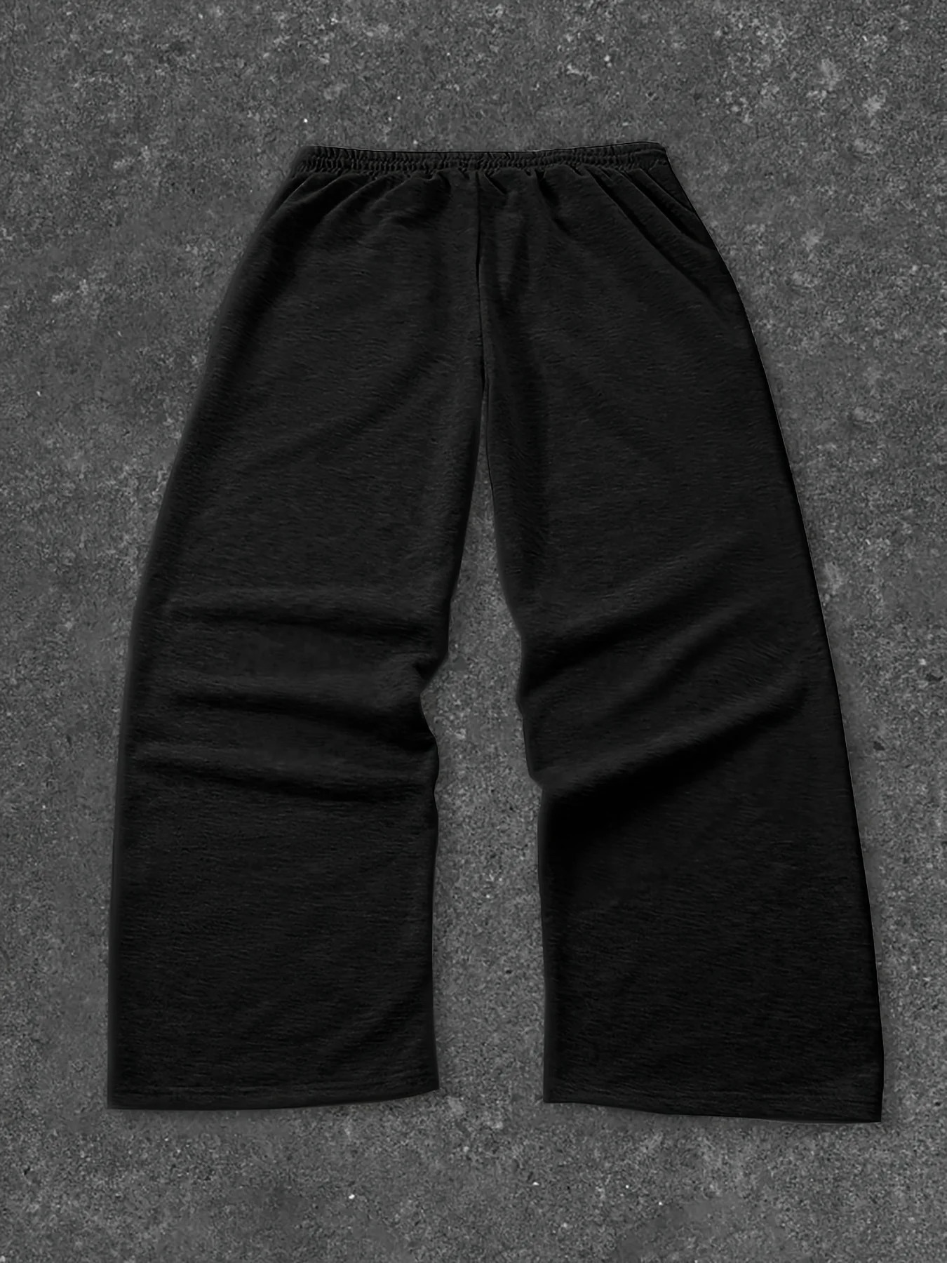Mens Japanese Sakura Print Black Jogging Pants Pink Floral Pattern Wide Leg Sweatpants Elastic Waist Casual Pants 251231