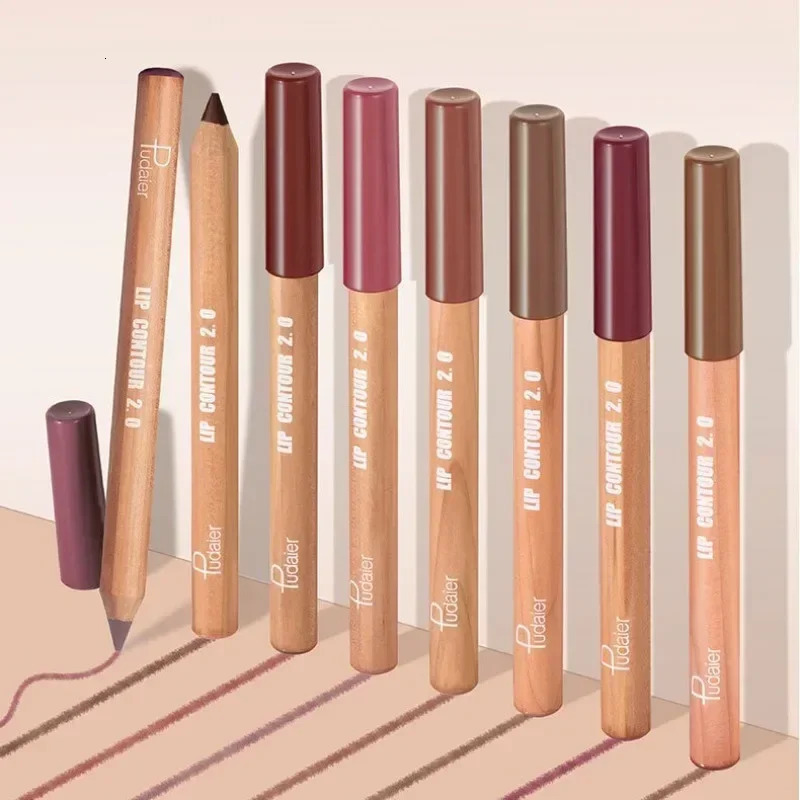 Matte 8-colors Lip Liner Pencil Lip Contour Lipstick Pen Nude Brown Lipstick Pencil Natural Lasting Waterproof 251231