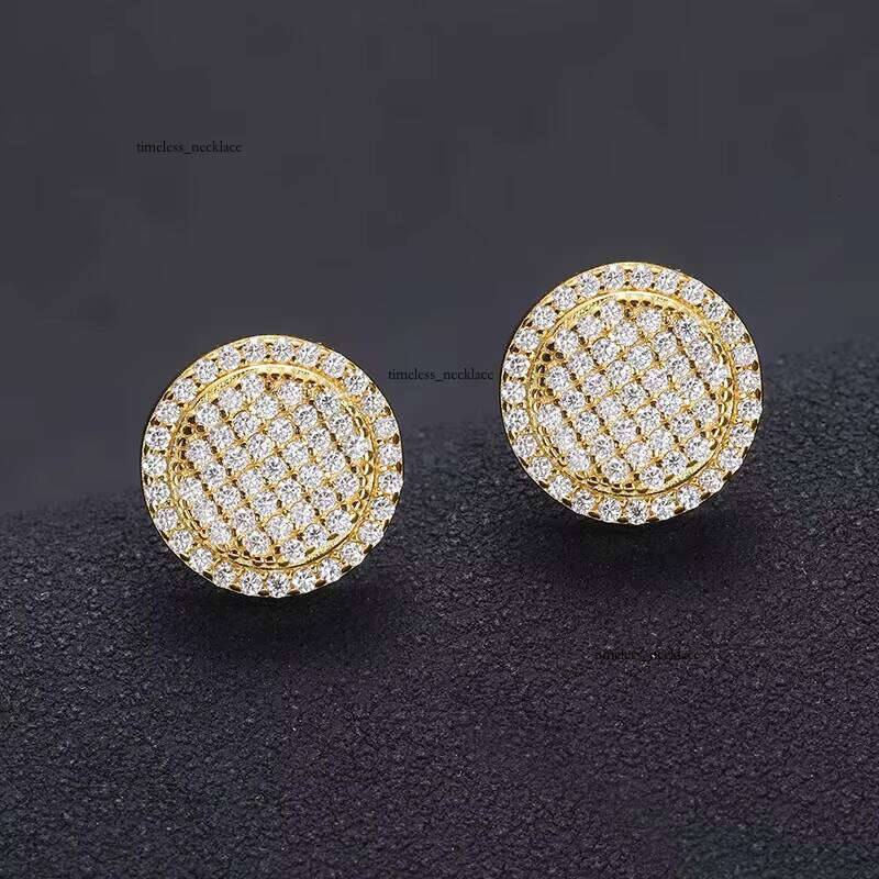 VVS Moissanite S925 Sterling Silver Platinum Plated D Color 1.2mm Silicon Stone Stud Earrings Classic Shape fashion Anniversary Jewelry
