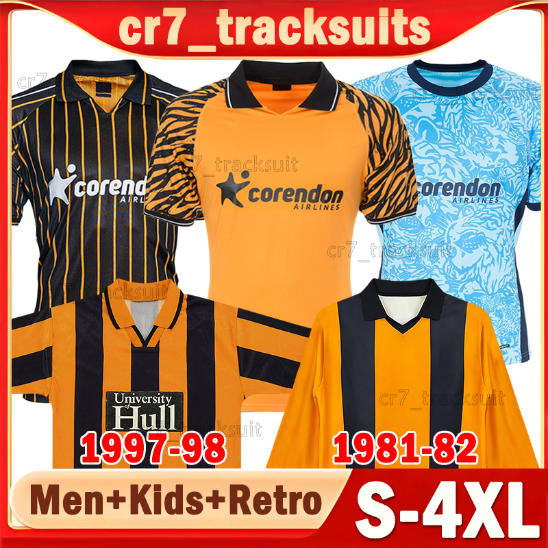 XXXL 4XL 25 26 HullS City Soccer Jerseys Retro 1981 98 GELHARDT McBURNIE JOSEPH DESTAN Football Shirts 2025 2026 NDALA CROOKS AKINTOLA MILLAR SLATER Kids kits sets