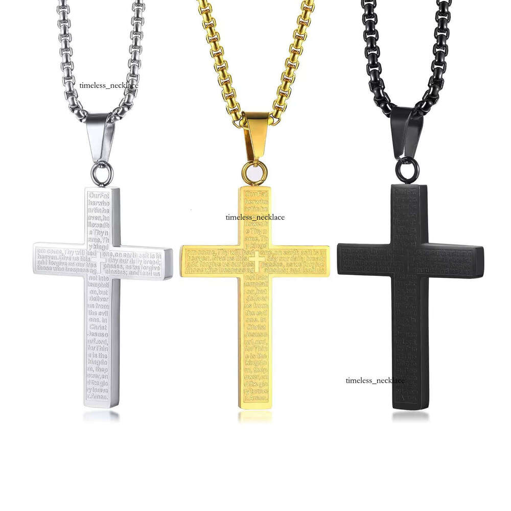 Men's Sterling Silver Pendant Cross Necklace Jewelry Christian Baptism Birthday Gift