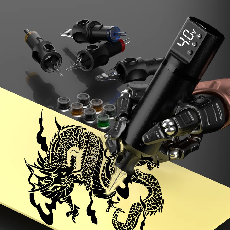 POSEIDON Tattoo Machine Lightweight Wirless Stroke Tattoo Pen With Powerful Custom Motor For Professional Tattoo Artis 251230