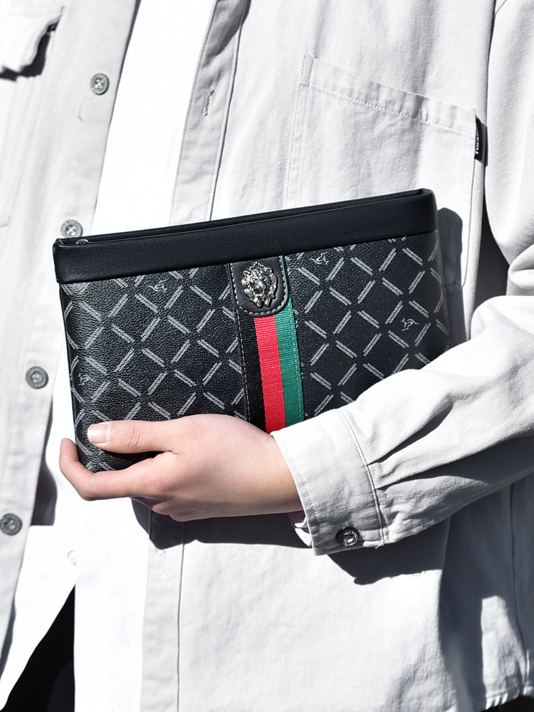 2026 New Premium Minimalist Men Women Clutch Bags Business Casual Envelope Bag Striped Splice Fashionable Trendy Spacious Capacity Handbag Free Shippi