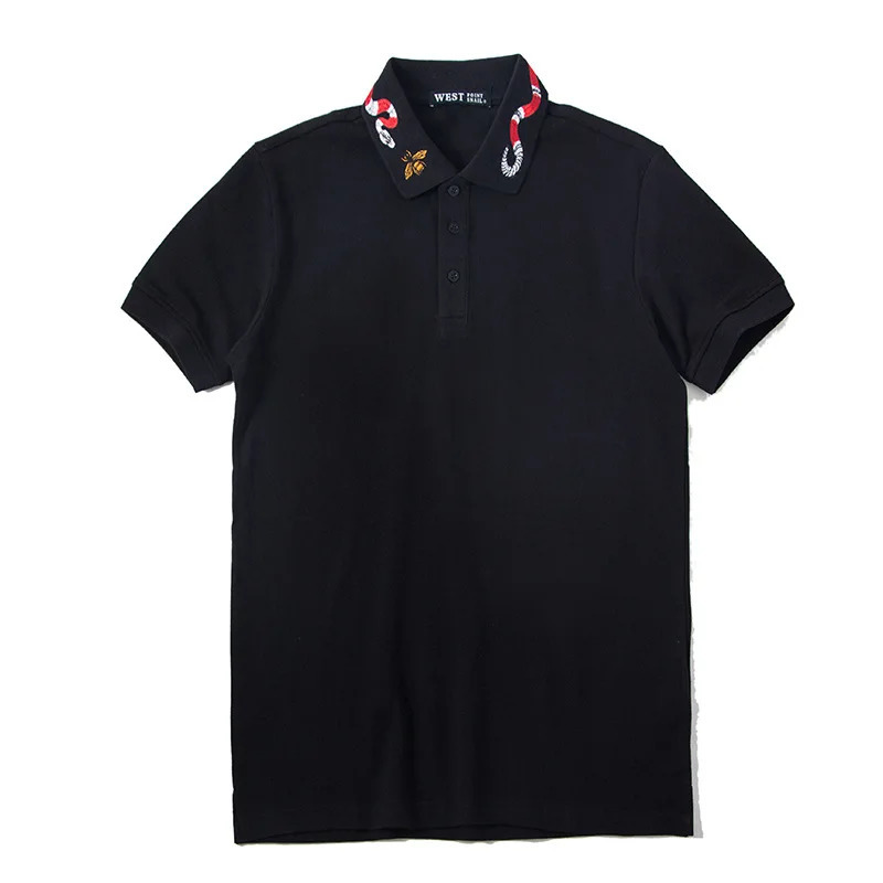 High Novelty Embroidery snake bee Collar Fashion Casual Polo Shirts Shirt Skateboard Cotton Polos Top Tee B95 251230
