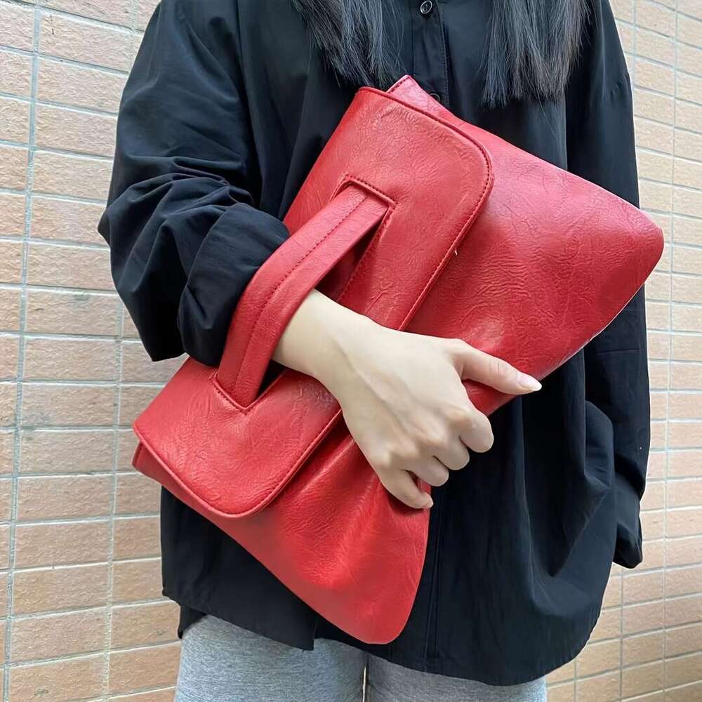 JINXIANGGUO Clutch Bags Women S Clutch With Flap Opening New Large Capacity Simple Fashion Handbag High End Synthetic Leather Clutch Elegant Envelope 
