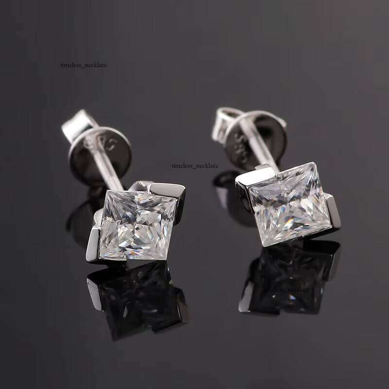Princess Cut VVS Moissanite Moissanite Bulk Wholesale Custom Women's Earrings