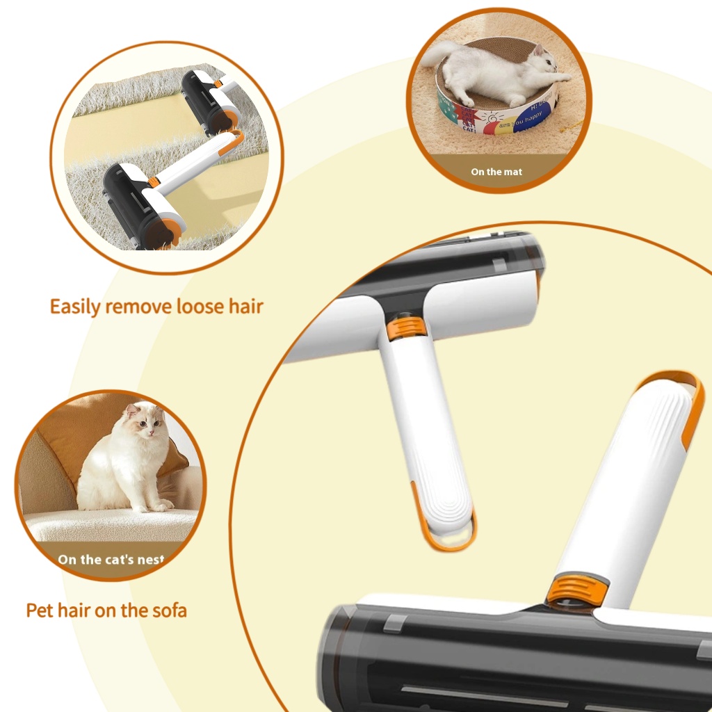 washable cat roller brush for easy cleaning pet grooming supplies