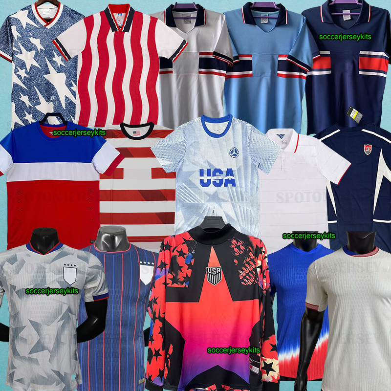 USAS 2024 soccer jerseys DEMPSEY WOMEN MEN sets KIDS kit PULISIC AARONSON football shirts 1994 2013 retro 24 25 Uniteds Fans Player version states DONOVAN uniform