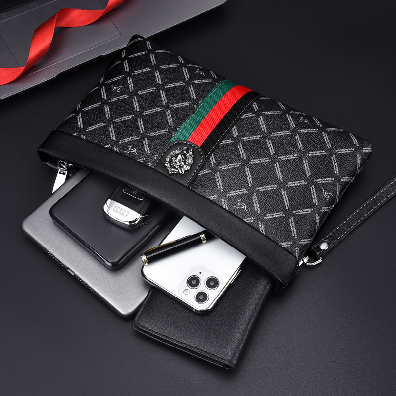 2026 New Premium Minimalist Men Women Clutch Bags Business Casual Envelope Bag Striped Splice Fashionable Trendy Spacious Capacity Handbag Free Shippi