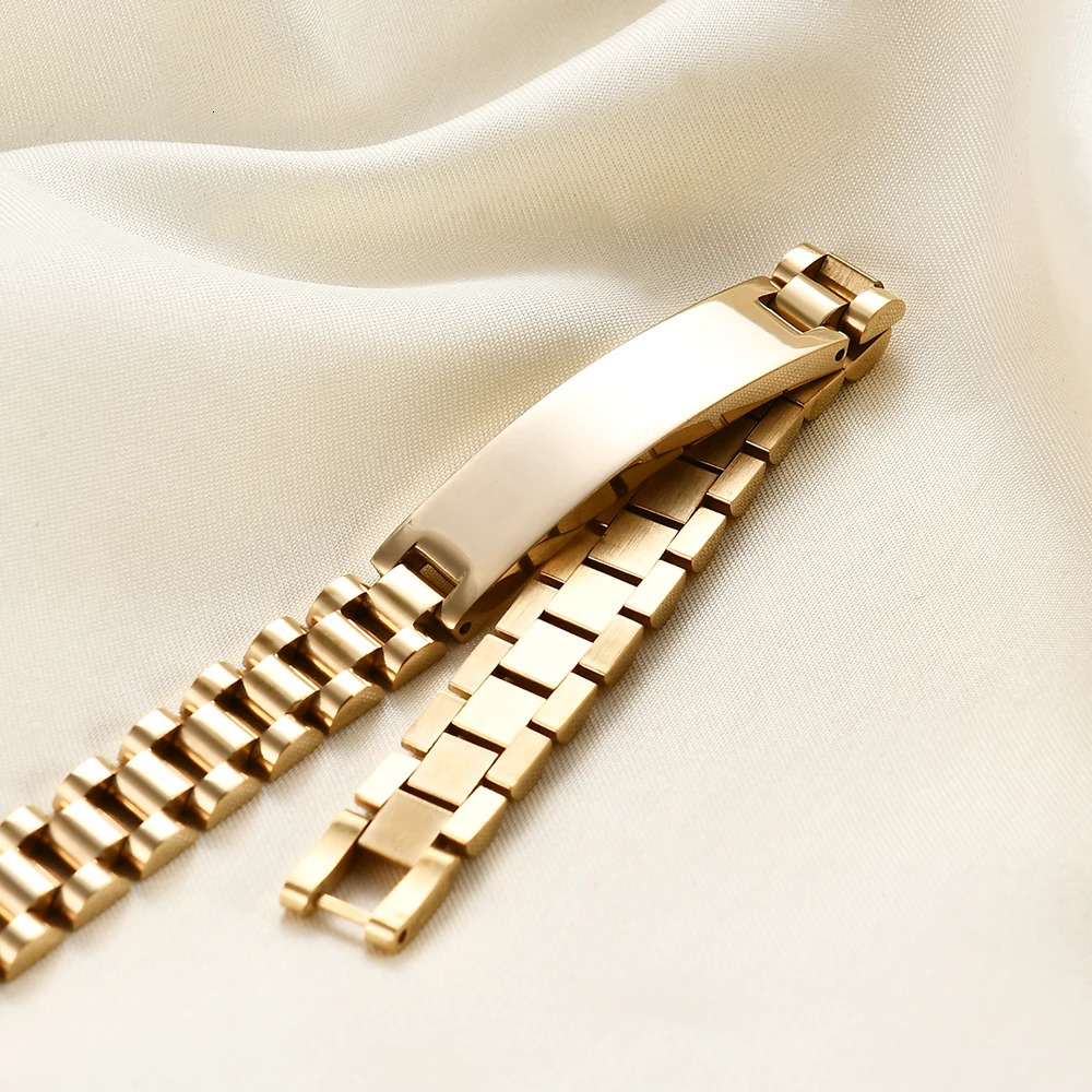 Fashion Watch Chain 10mm Smooth Steel Bracelet for Men Customizable Personalized Male Gentleman Business Gift Jewelry 251230