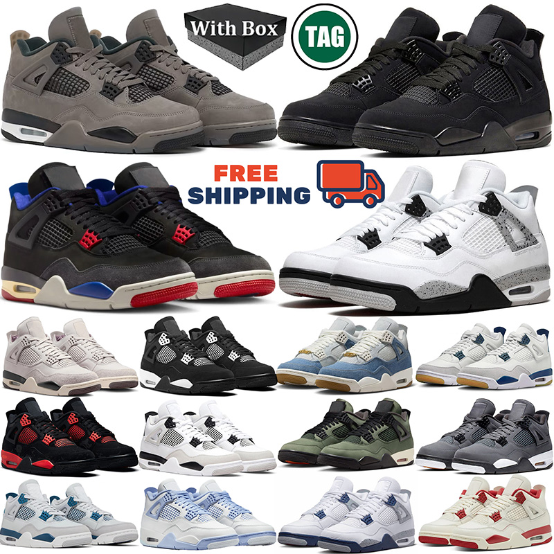 Free shipping With box basketball shoes 4s designer sneakers outdoor trainers men womens black cat cactus jack 4 lightning what the airjordanretro mens jordan4shoe