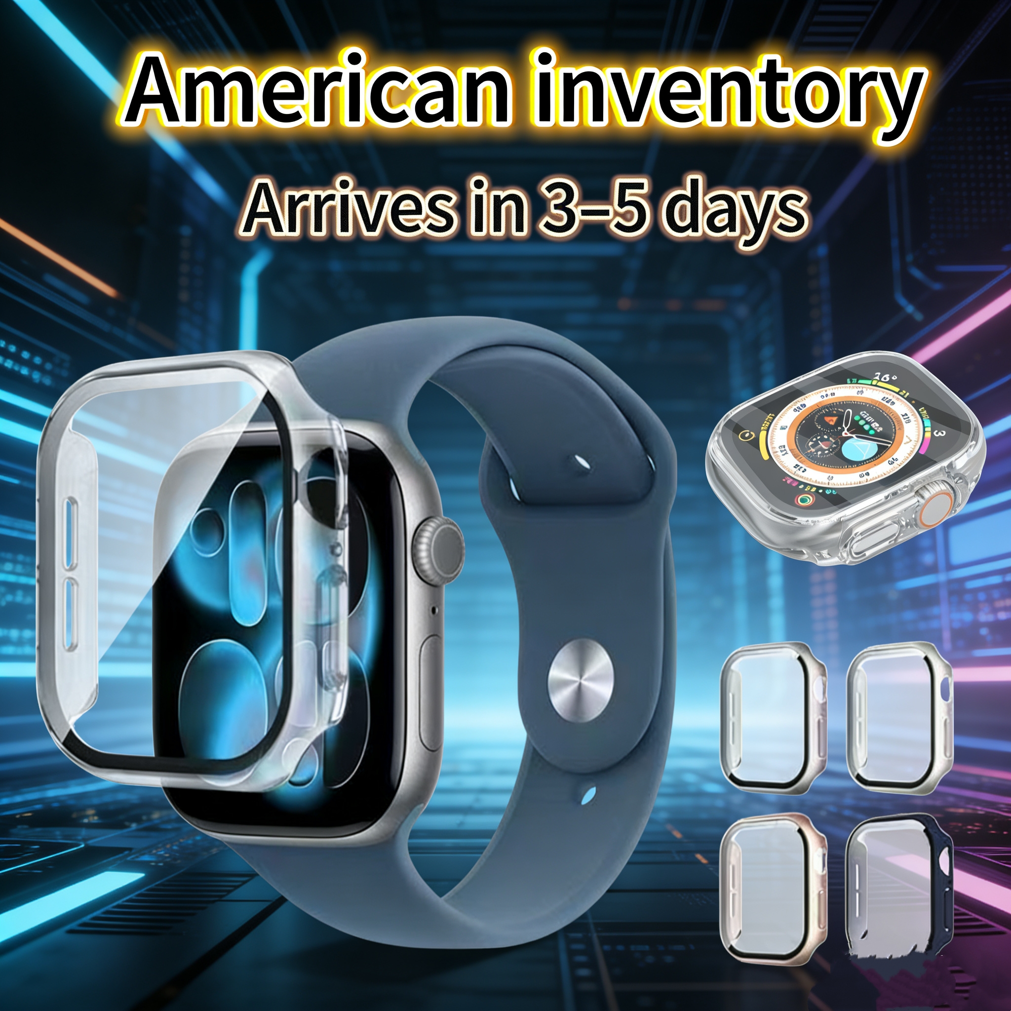 US-made S11/U3 series smartwatches, 46mm/49mm case, with voice call function, compatible with Android and iOS systems.