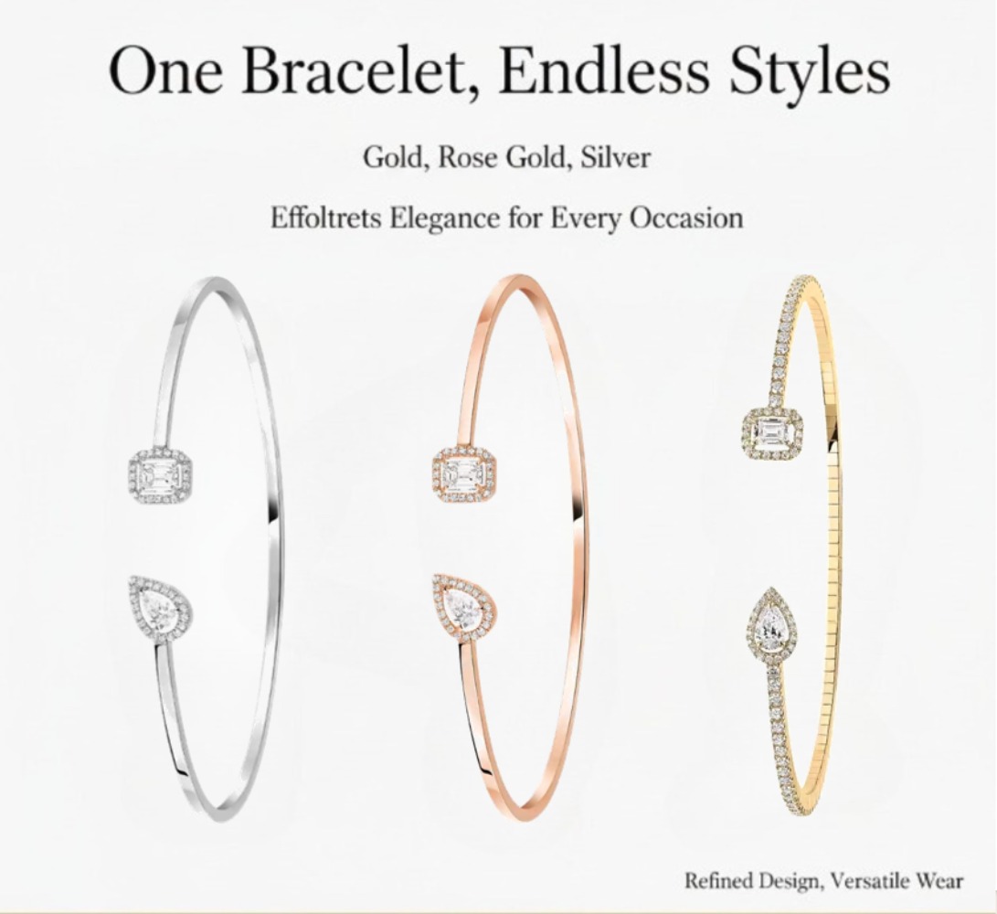 fashionable and stylish ice sugar bracelets for women 18k gold diamondencrusted heartshaped teardrop bangle daily wear accessory gift for giving luxury jewelry