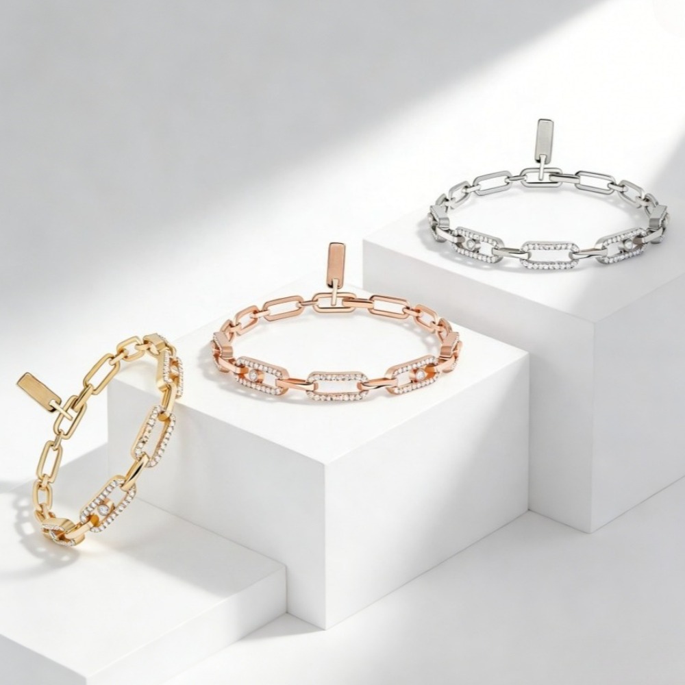 classic business fivediamond sliding chain bracelets for women 18k gold fashionable diamondencrusted couple bracelet gift for giving luxury jewelry daily wear