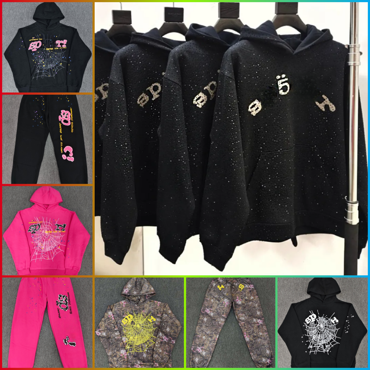 spider hoddie Young Thug Men Women Hoodie sp5derhoodies Foam Print Web Graphic Pink Sweatshirts Y2k Pullovers S-2Xl Designer Hoody Tracuit fallow Hoodie 0ce