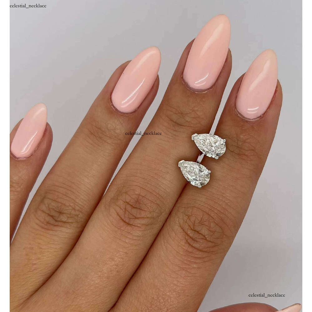 Pear-shaped Pear-cut Studs 8 * 5mm Each White Silicon Stone VVS Moissanite Earrings 925 Sterling Silver Gift