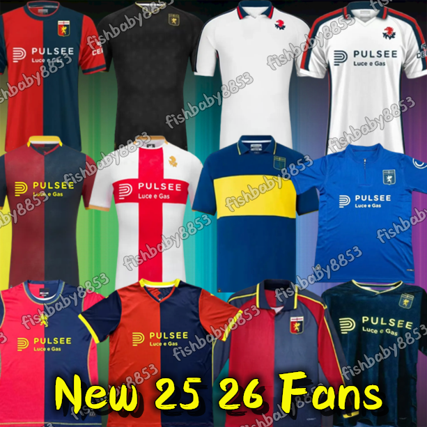 New 25 26 Genoa mens BALOTELLI Soccer Jerseys PINAMONTI MESSIAS JR 2025 2026 BADELJ Home away VITINHA FRENDRUP CFC MAOVSKYI THORSBY mens Football Shirts BOHINEN