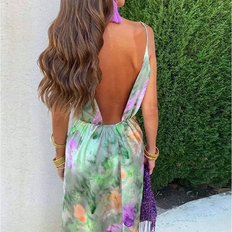 Spring New Womens Fashion Elegant Sexy Off-shoulder Tie-dye Print Strapless Cape Fashion Set for Women