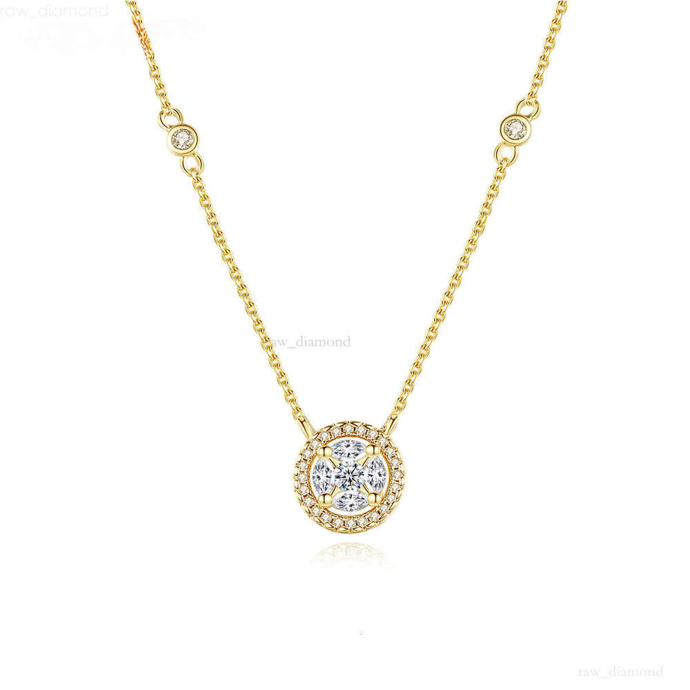 LUOTEEMI Fashion Exquisite Chain VVS Moissanite Women's Necklace 2021 Gold-Plated Pendant
