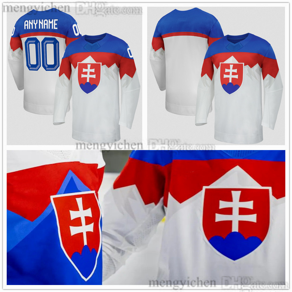 Men's Team Slovakia 2026 Milano Cortina Hockey Jerseys 20 Juraj Slafkovsky 5 Simon Nemec Dalibor Dvorsky Samuel Honzek Winter Olympices Stitched