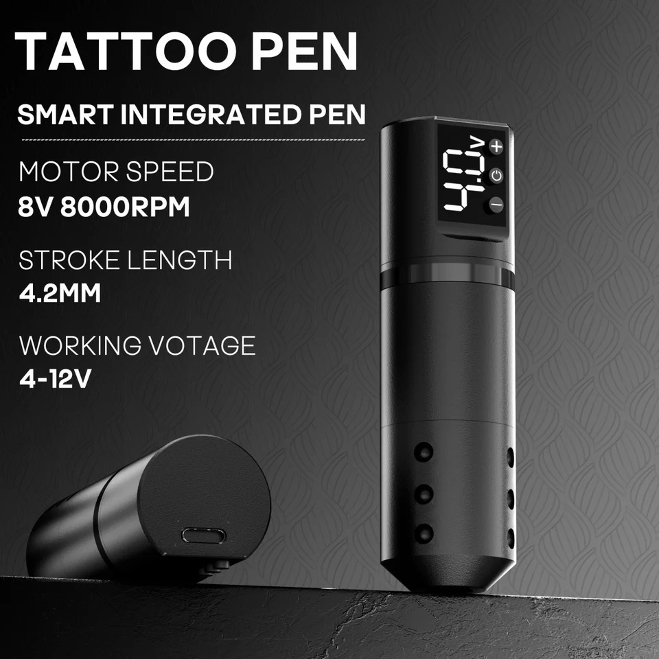 POSEIDON Tattoo Machine Lightweight Wirless Stroke Tattoo Pen With Powerful Custom Motor For Professional Tattoo Artis 251230