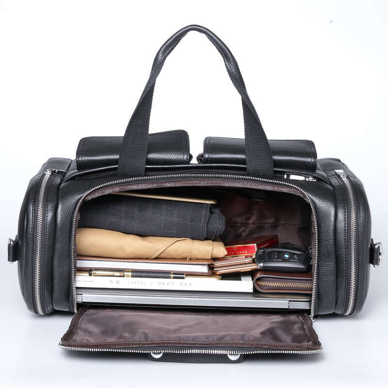 Luxury Shoulder Bags Totes Hobo New Genuine Leather Large Capacity Top Layer Cowhide Casual Travel Business Trip Luggage Bag Men S Handbag SENYY