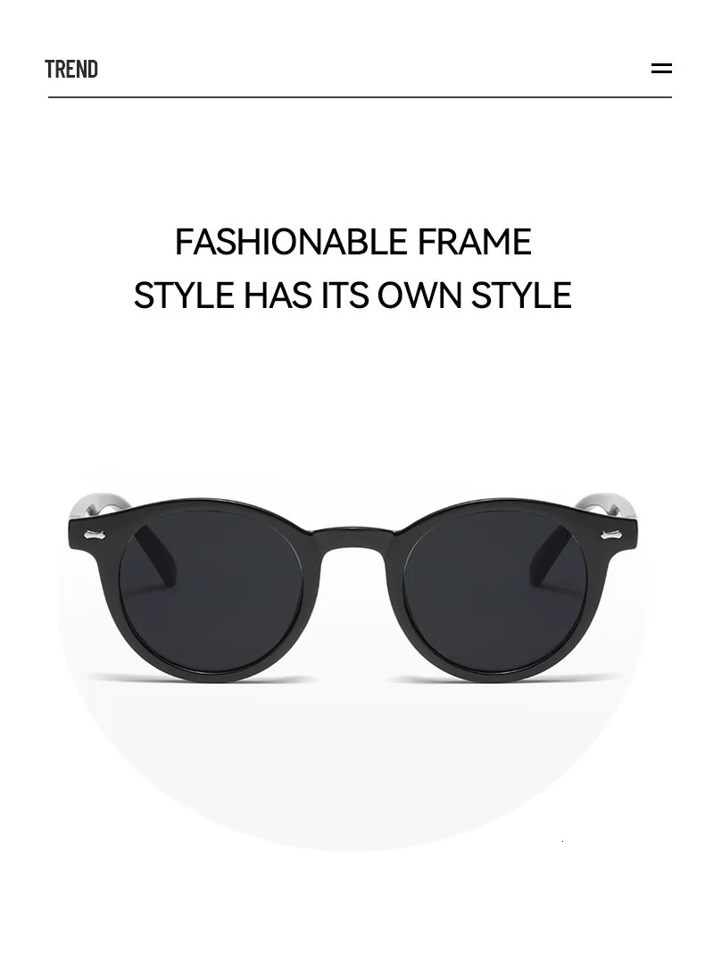 2025 sunglasses men polarized anti-ultraviolet round transparent frame sunglasse retro color-changing glasses prescriptio 251230