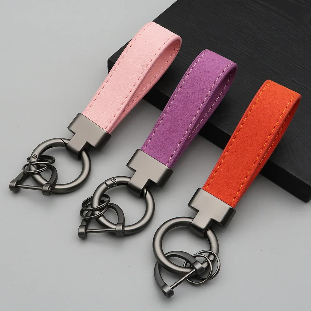 Custom Keychain Blank Suede Leather for Men Women T Buckle Laser Engrave Car Keyring Bag Pendant Personalized Key Chain 251230