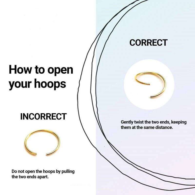 Aide 925 Sterling Silver Double Circle Nose Rings For Women Girls Small Open Hoop Ring Type Piercing Cartilage Stud Body Jewelry