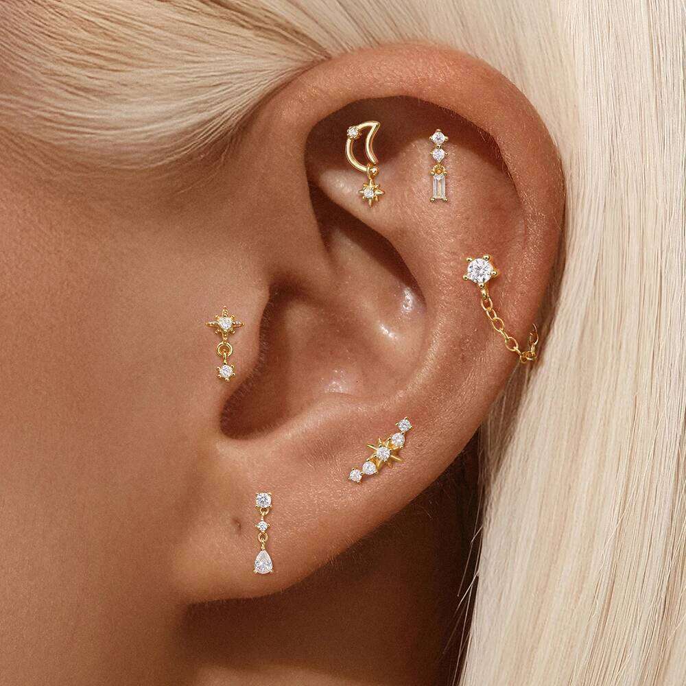 Aide 925 Sterling Silver Blue Fire Opal Stud Earring Screw Back Earrings For Women Vintage Wedding Jewelry Minimalist Gift 1PC